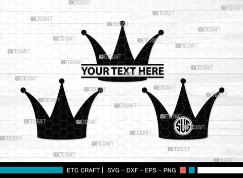 Crown Monogram, Crown Silhouette, Crown SVG, King Crown Svg, Queen Crown Svg, Princess Crown Svg, SB00188 SVG ETC Craft 