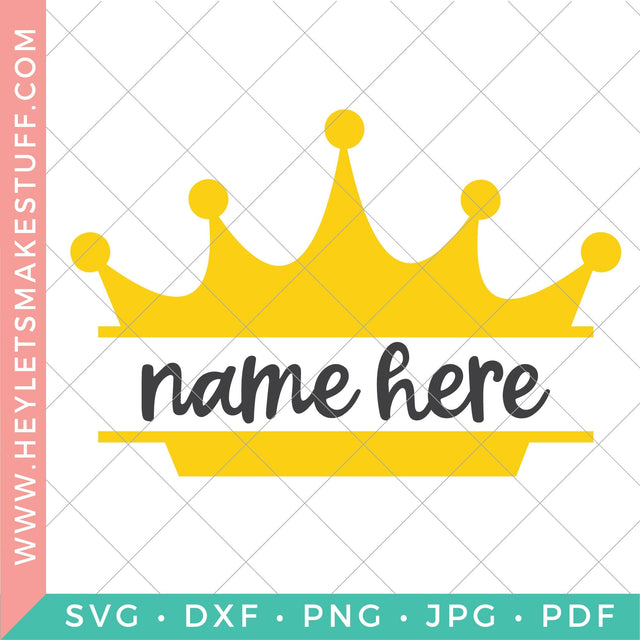 Crown Monogram SVG Hey Let's Make Stuff 