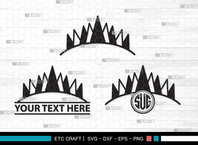 Crown Monogram SVG | Tiara Svg | King Crown Svg | Queen Crown Svg | Crown Monogram SVG ETC Craft 