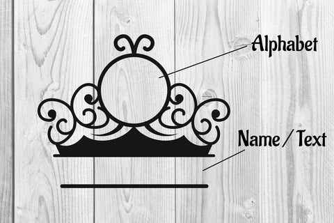 Crown split monogram cut file SVG dadan_pm 