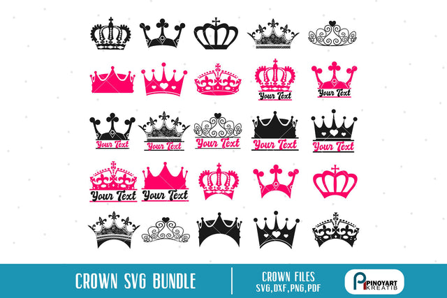Crown Svg Bundle SVG Pinoyart Kreatib