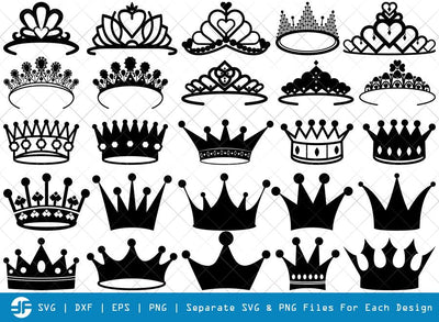 Crown SVG Cut Files | Crown Silhouette Bundle SVG ETC Craft 