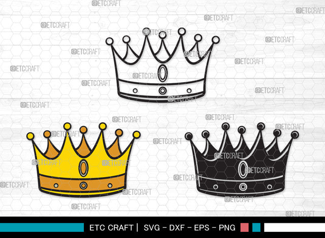 Crown SVG | Tiara Svg | King Crown Svg | Queen Crown Svg | Crown Clipart SVG ETC Craft 