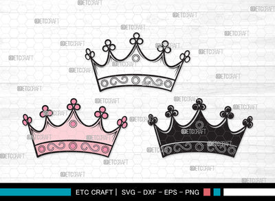 Crown SVG | Tiara Svg | King Crown Svg | Queen Crown Svg | Crown Clipart SVG ETC Craft 