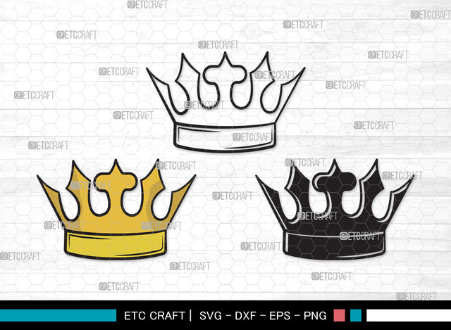 Crown SVG | Tiara Svg | King Crown Svg | Queen Crown Svg | Crown Clipart SVG ETC Craft 