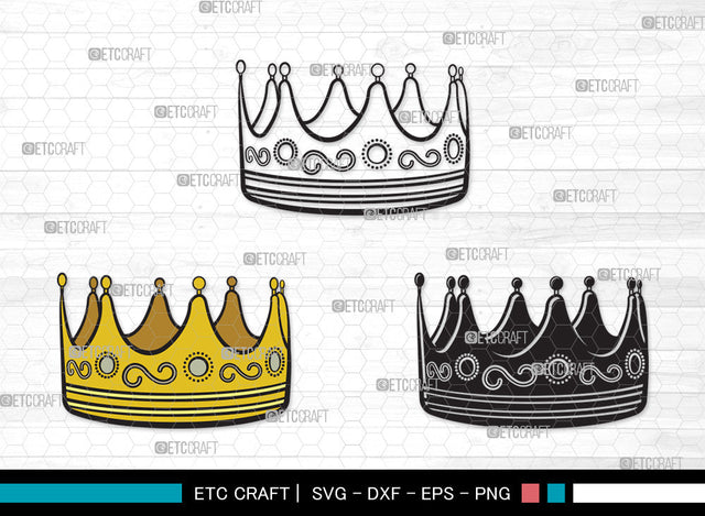 Crown SVG | Tiara Svg | King Crown Svg | Queen Crown Svg | Crown Clipart SVG ETC Craft 