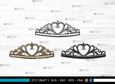 Crown SVG | Tiara Svg | King Crown Svg | Queen Crown Svg | Crown Clipart SVG ETC Craft 