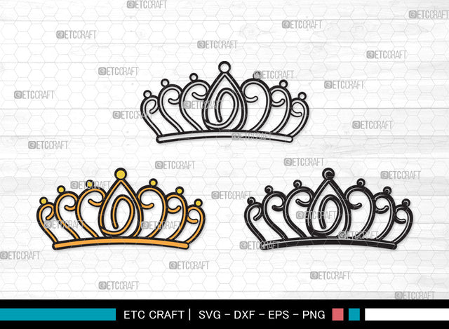 Crown SVG | Tiara Svg | King Crown Svg | Queen Crown Svg | Crown Clipart SVG ETC Craft 