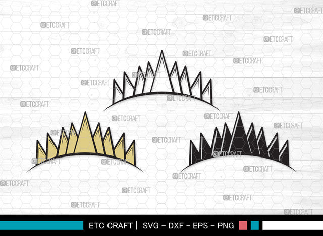 Crown SVG | Tiara Svg | King Crown Svg | Queen Crown Svg | Crown Clipart SVG ETC Craft 