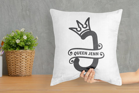 Crowned Split Alphabet Set A to Z SVG SVG Slim Studio 