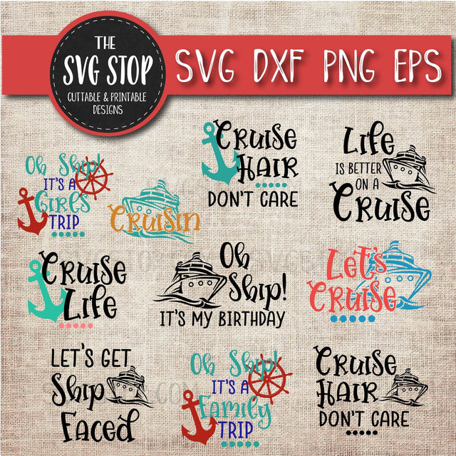 Cruise Bundle - Vacation - Ship - Boat SVG The SVG Stop 