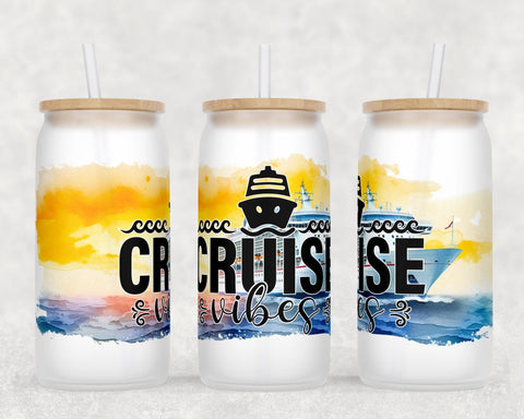 Cruise Libbey Glass Can Wraps, 16 Oz Glass Can Sublimation Designs, Cruise Glass Can PNG Files, Cruise Quotes Glass Can Wraps Sublimation HappyDesignStudio 