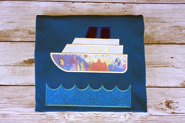 Cruise Ship Split Applique Embroidery Embroidery/Applique Designed by Geeks 