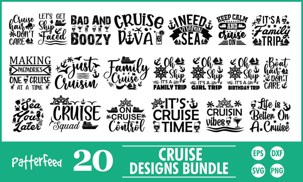 Cruise SVG Designs Bundle - So Fontsy