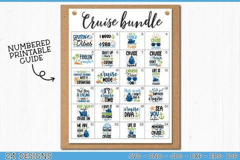 Cruise SVG DXF PNG Cut File Bundle SVG TatiStudio 