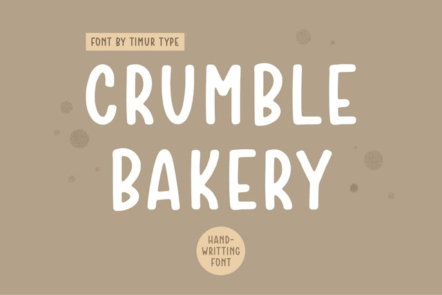 Crumble Bakery Font Timur type 