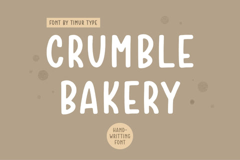 Crumble Bakery Font Timur type 