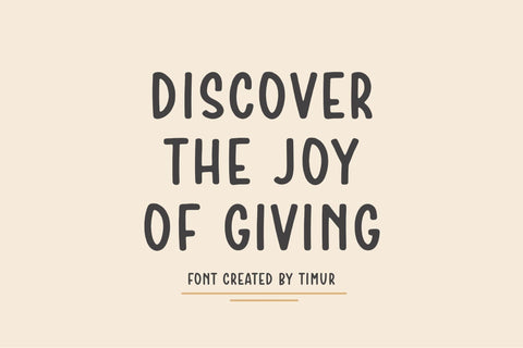 Crumble Bakery Font Timur type 