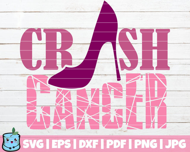 Crush Cancer Heels SVG MintyMarshmallows 