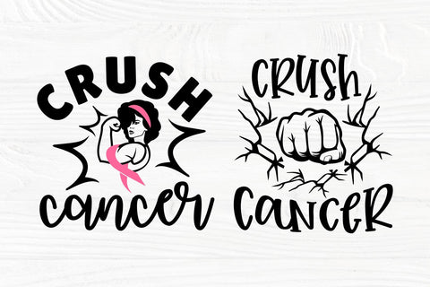 Crush Cancer SVG Bundle, Breast Cancer Svg SVG TonisArtStudio 