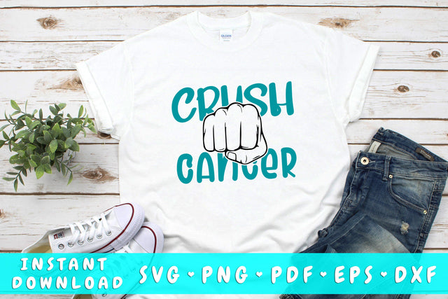 Crush Ovarian Cancer SVG SVG HappyDesignStudio 