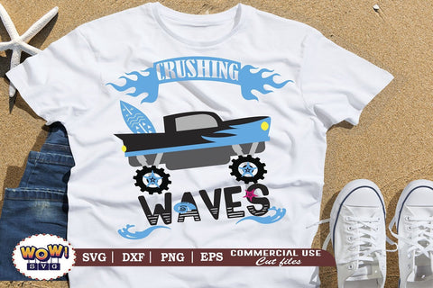 Crushing waves svg, Summer svg, Beach svg, Png, Dxf SVG Wowsvgstudio 