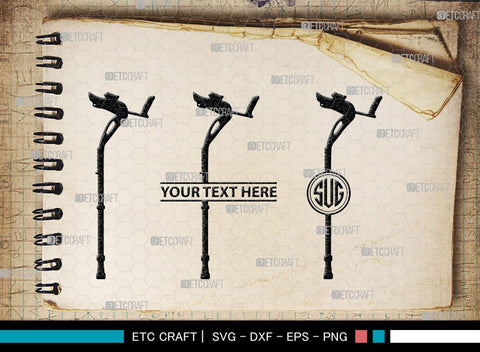 Crutches Monogram, Crutches Silhouette, Crutches SVG, Crutch Svg, Walking Crutch Svg, Crutches Sticks Svg, SB00141 SVG ETC Craft 