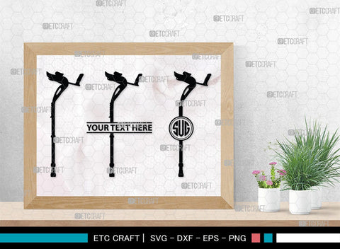Crutches Monogram, Crutches Silhouette, Crutches SVG, Crutch Svg, Walking Crutch Svg, Crutches Sticks Svg, SB00141 SVG ETC Craft 
