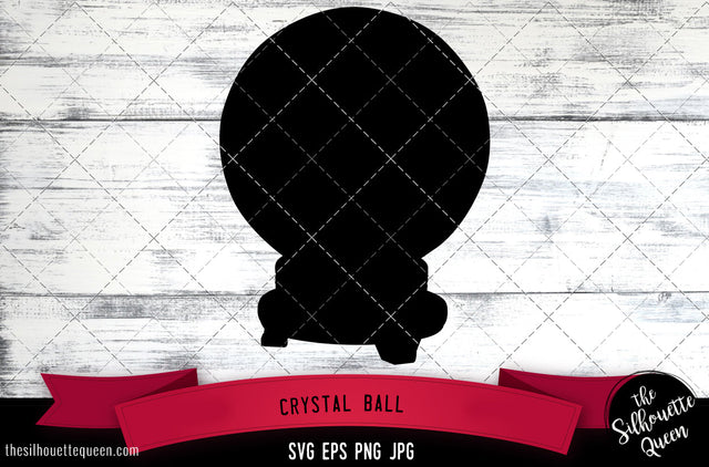 Crystal Ball Silhouette Vector SVG SVG Loveleen Kaur 