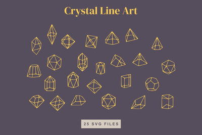 Crystal Line Art SVG Bundle SVG Masyafi Studio 