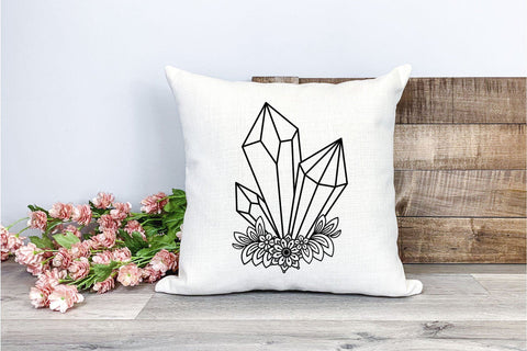 Crystal SVG, Boho Crystals SVG, Floral Bohemian SVG. SVG Elinorka 