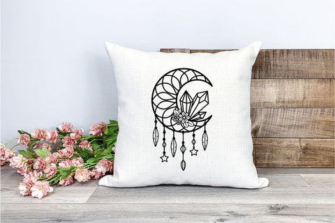 Crystal SVG, Dream Catcher SVG, Moon SVG Dreamer. SVG Elinorka 