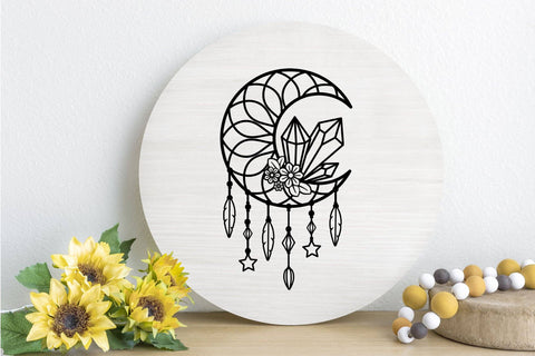 Crystal SVG, Dream Catcher SVG, Moon SVG Dreamer. SVG Elinorka 