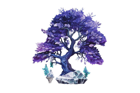 Crystal Trees Clipart Bundle Sublimation Regulrcrative 