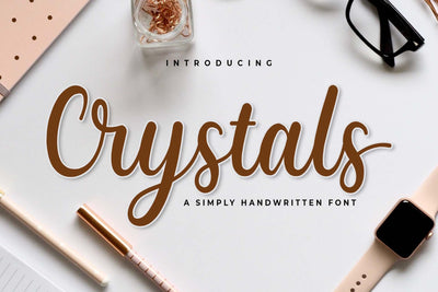 Crystals Font love script 