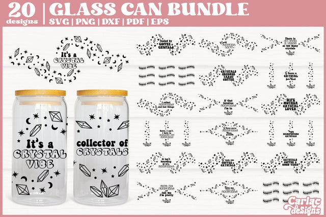 Crystals Glass Can Wrap SVG Bundle | Witch Glass Can Wrap SVG Carla C Designs 