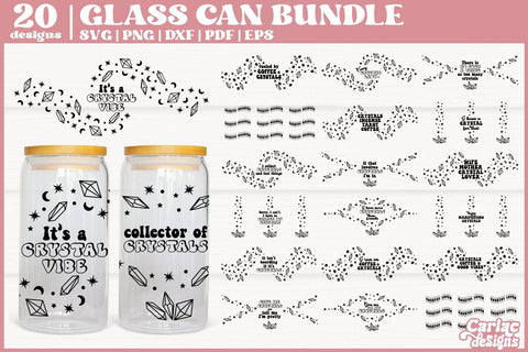 Crystals Glass Can Wrap SVG Bundle | Witch Glass Can Wrap SVG Carla C Designs 