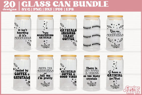 Crystals Glass Can Wrap SVG Bundle | Witch Glass Can Wrap SVG Carla C Designs 