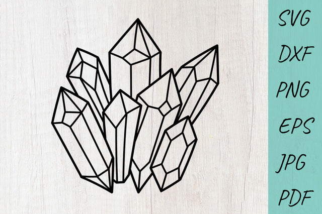 Crystals SVG, Diamond, Crystals Cut File SVG Irina Ostapenko 
