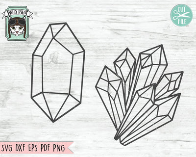 Crystals SVG Files, Crystal Cut File, Crystal Vector, Crystal Png, Crystal Dxf, Crystal Eps, Crystal Bundle SVG, Crystal Bunch SVG, Clipart SVG Wild Pilot 