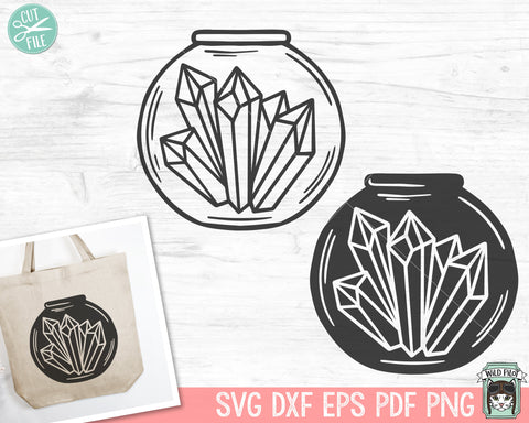 Crystals SVG Files, Potion Bottle SVG Cut File, Halloween SVG, Witchy svg, Witch svg, Witchcraft svg, Crystals Png, Crystals Clipart SVG Wild Pilot 