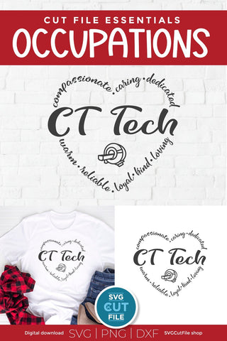 CT Tech svg, CT Technologist svg, Computed tomography svg, technician, Radiology Tech svg, xray tech svg, gift idea svg, svg dxf png SVG SVG Cut File 