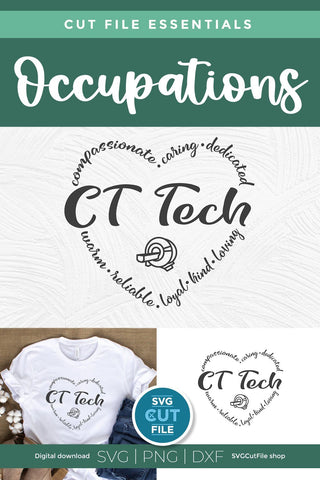 CT Tech svg, CT Technologist svg, Computed tomography svg, technician, Radiology Tech svg, xray tech svg, gift idea svg, svg dxf png SVG SVG Cut File 