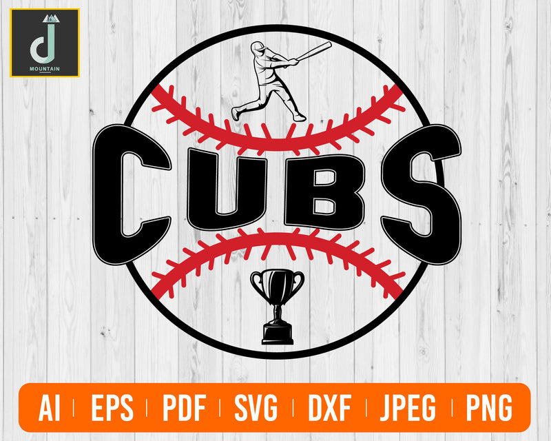 Cubs Baseball, Cubs Softball SVG Cut File SVG Alihossainbd 