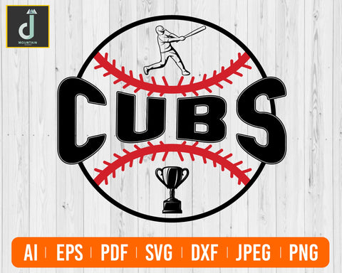 Cubs Baseball, Cubs Softball SVG Cut File SVG Alihossainbd 