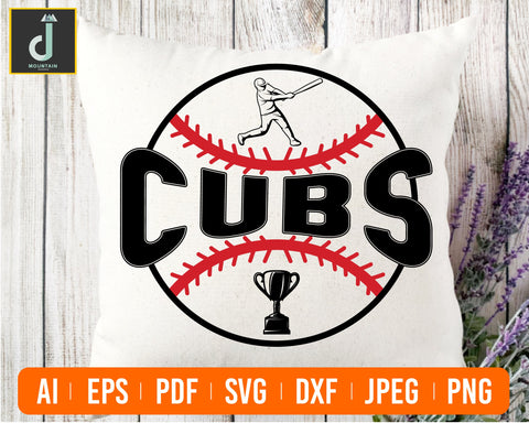 Cubs Baseball, Cubs Softball SVG Cut File SVG Alihossainbd 