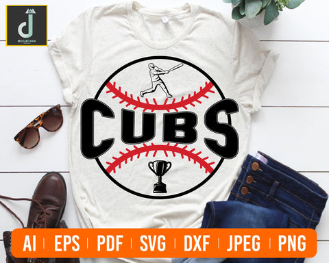 Cubs Baseball, Cubs Softball SVG Cut File SVG Alihossainbd 