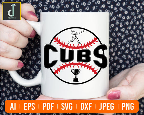 Cubs Baseball, Cubs Softball SVG Cut File SVG Alihossainbd 