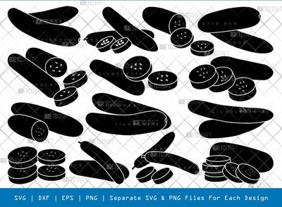 Cucumber Silhouette, Cucumber SVG, Food Svg, Vegetable Svg, Cucumber Slice Svg, Cucumber Bundle, SB00912 SVG ETC Craft 