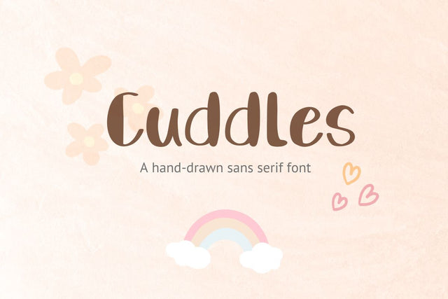 Cuddles - Cute Display Font Font ChiraaDesign 